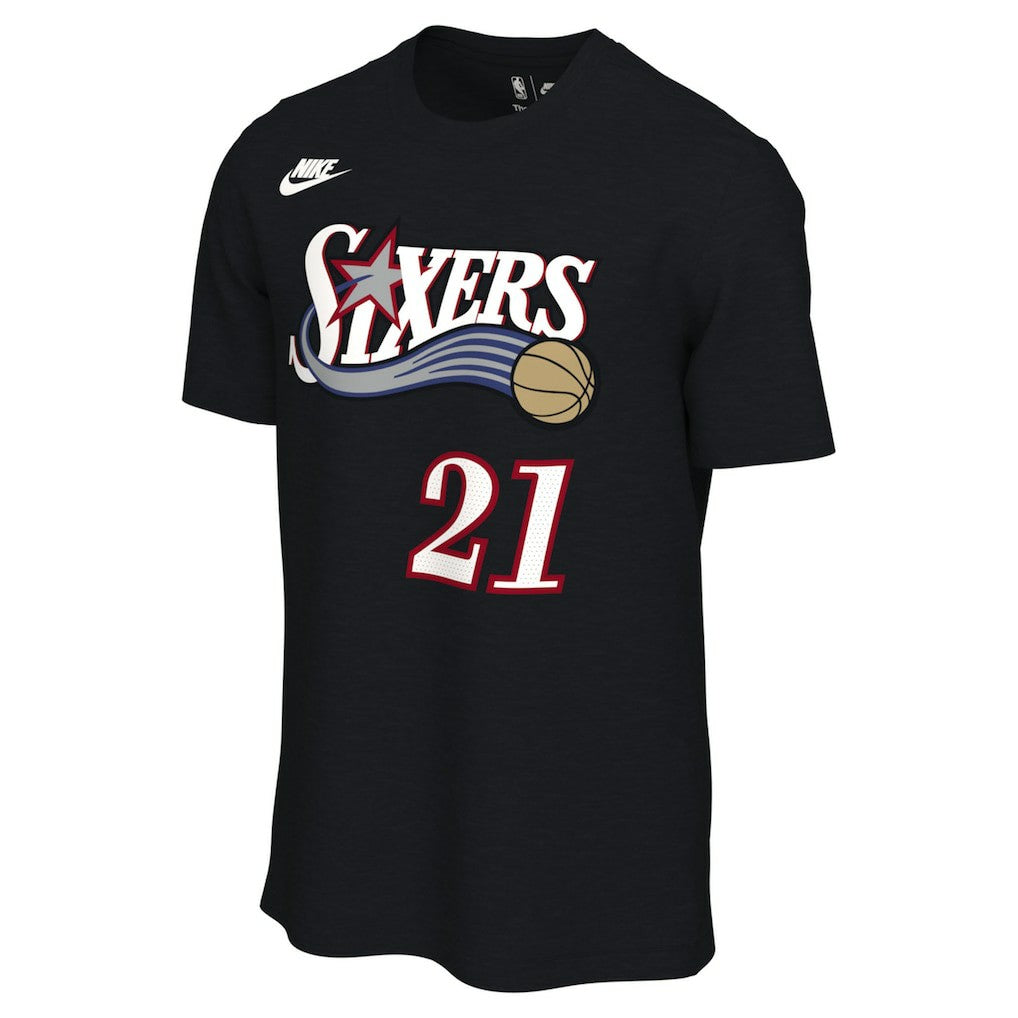 Black Joel Embiid Philadelphia 76ers Unisex Name & Number T-Shirt | NBA