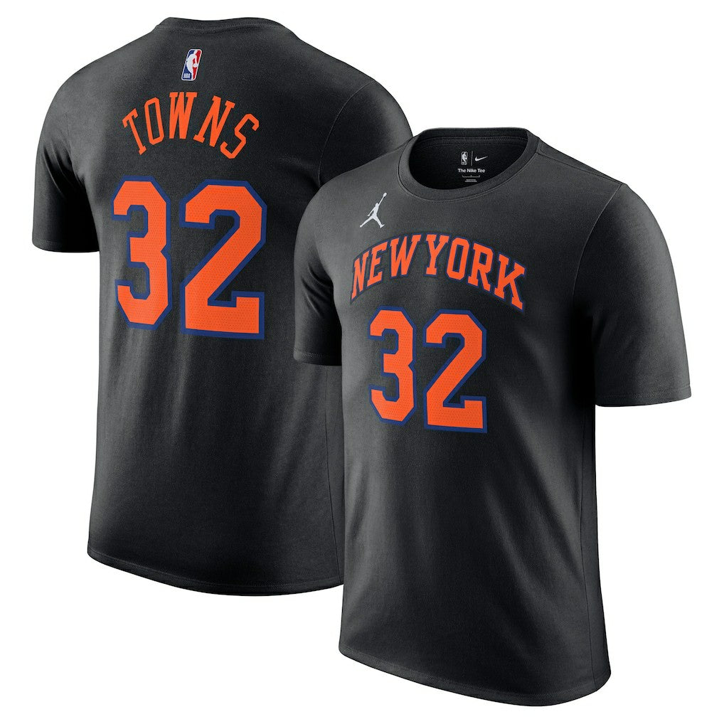 Black Karl-Anthony Towns New York Knicks Jordan Brand Unisex Name & Number T-Shirt | NBA