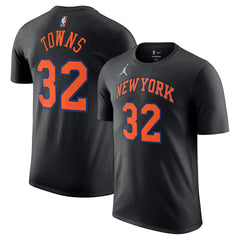 Black Karl-Anthony Towns New York Knicks Jordan Brand Unisex Name & Number T-Shirt | NBA