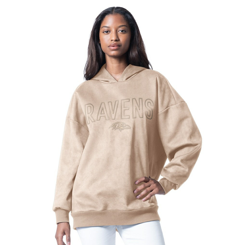 Baltimore Ravens G-III 4Her by Carl Banks Women's Best Hitter Oversized Tunic Pullover Hoodie | NFL Online