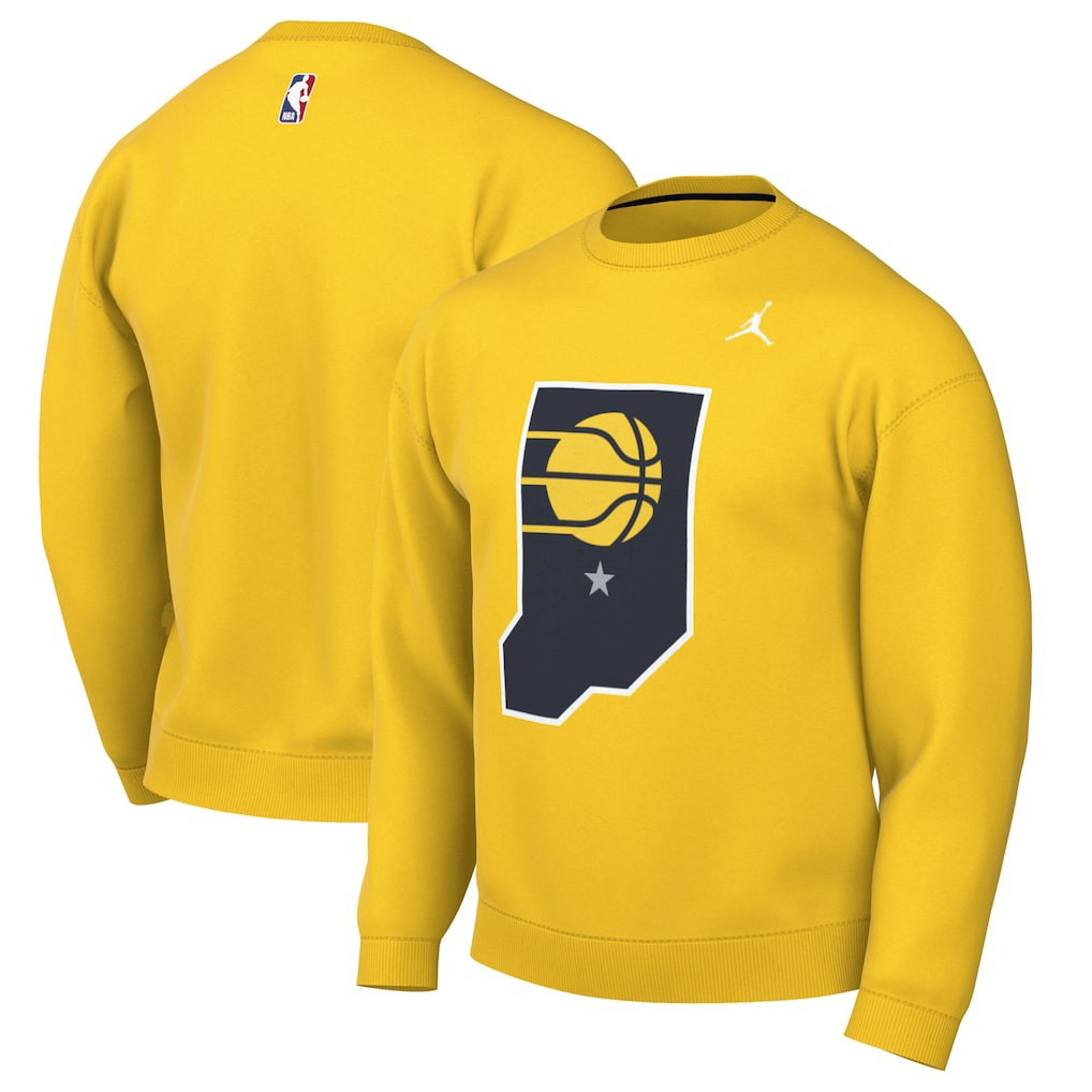 Gold Indiana Pacers Jordan Brand Statement Edition Sweatshirt | NBA