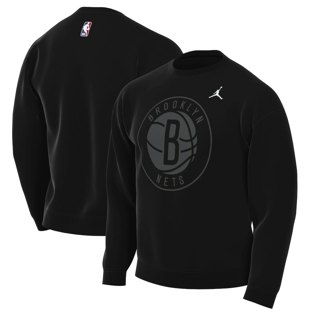 Black Brooklyn Nets Jordan Brand Statement Edition Sweatshirt | NBA