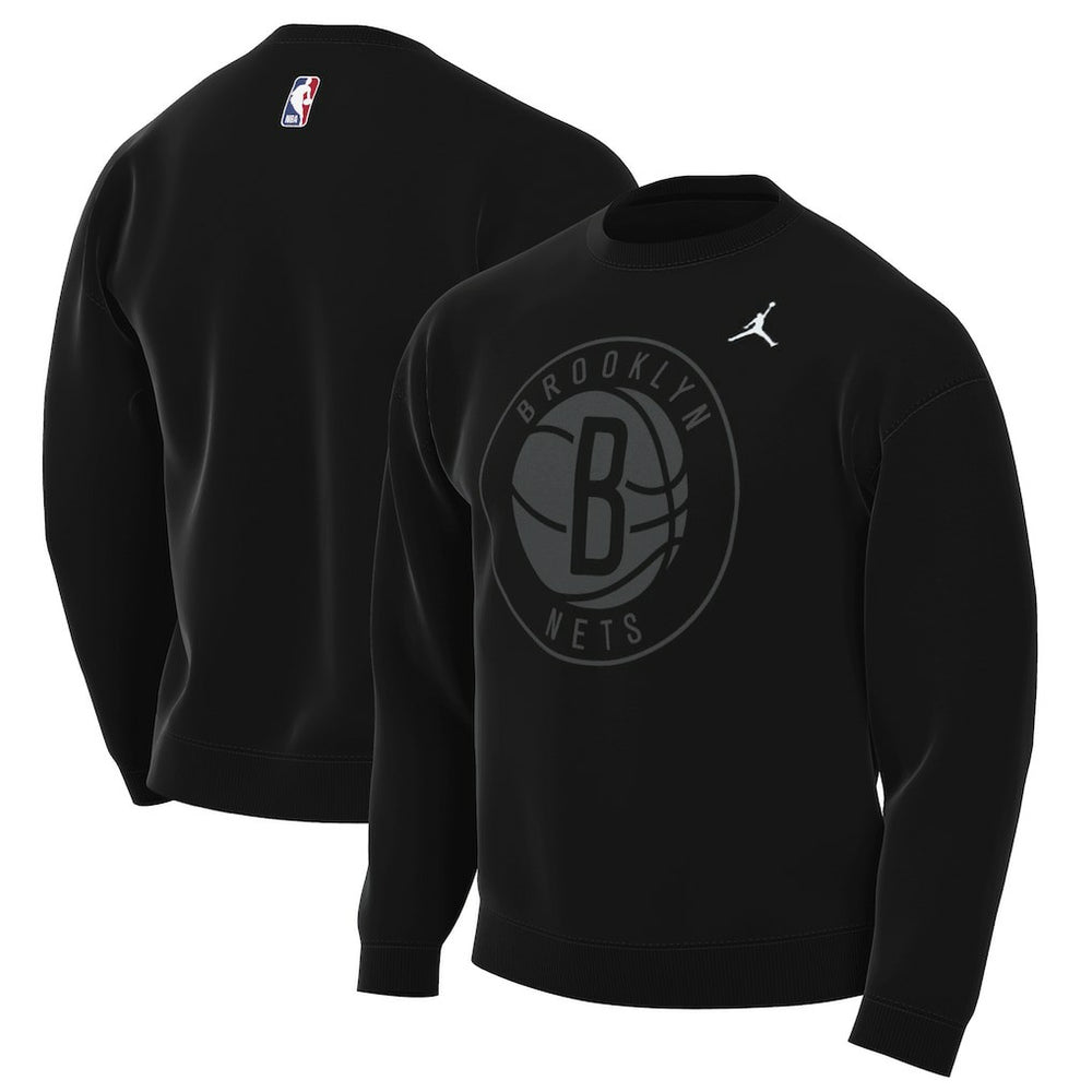 Black Brooklyn Nets Jordan Brand Statement Edition Sweatshirt | NBA