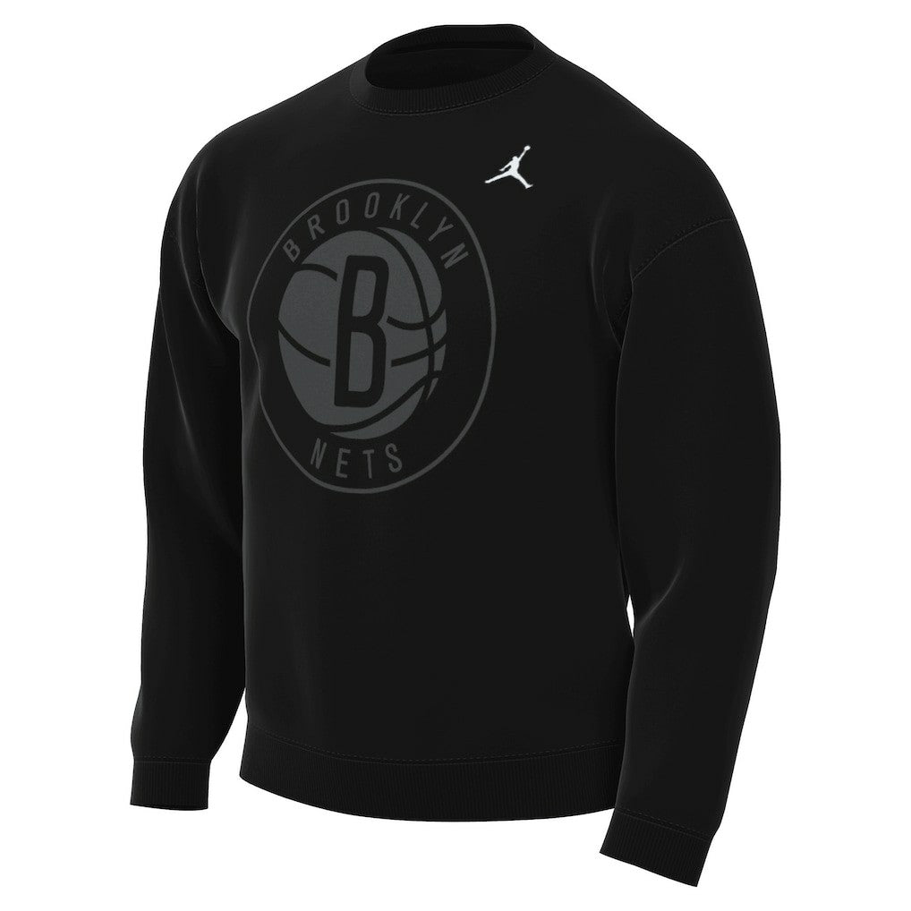 Black Brooklyn Nets Jordan Brand Statement Edition Sweatshirt | NBA