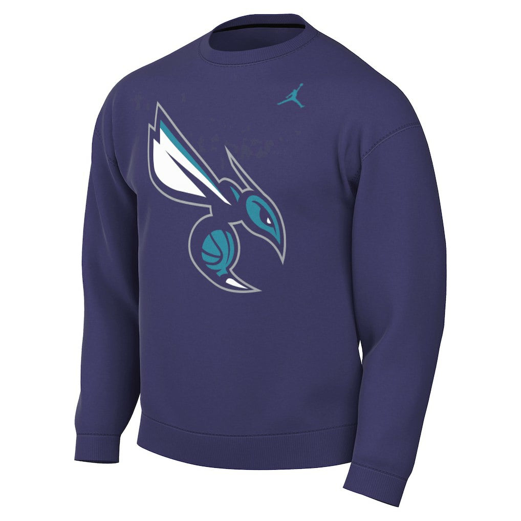 Purple Charlotte Hornets Jordan Brand Statement Edition Sweatshirt | NBA