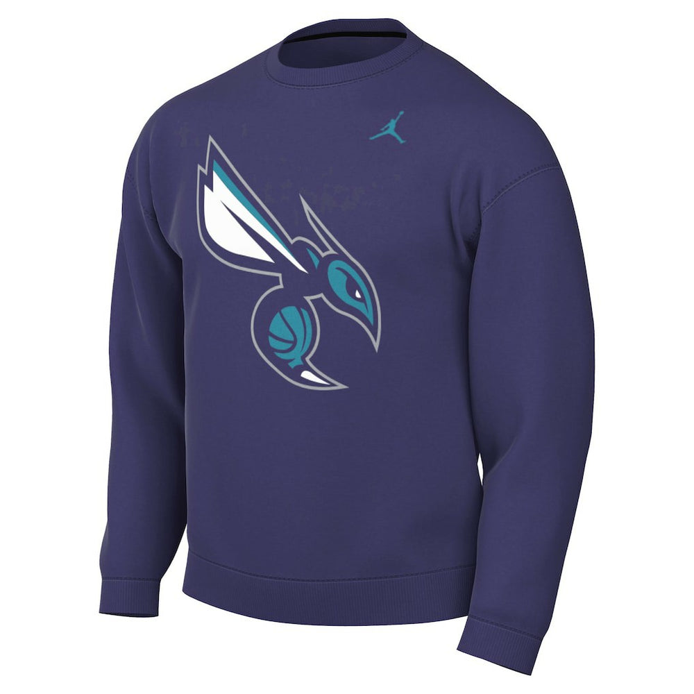 Purple Charlotte Hornets Jordan Brand Statement Edition Sweatshirt | NBA