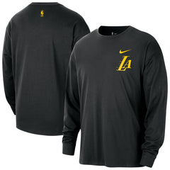 Black Los Angeles Lakers 2025/26 City Edition Remix Essential Logo Long Sleeve T-Shirt | NBA