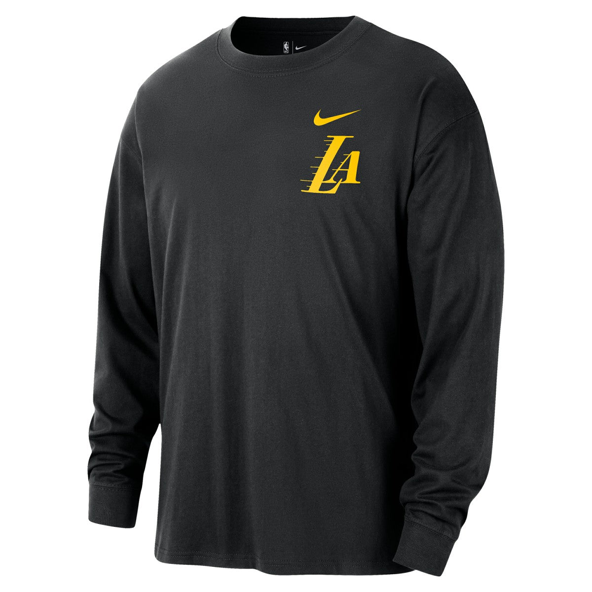 Black Los Angeles Lakers 2025/26 City Edition Remix Essential Logo Long Sleeve T-Shirt | NBA