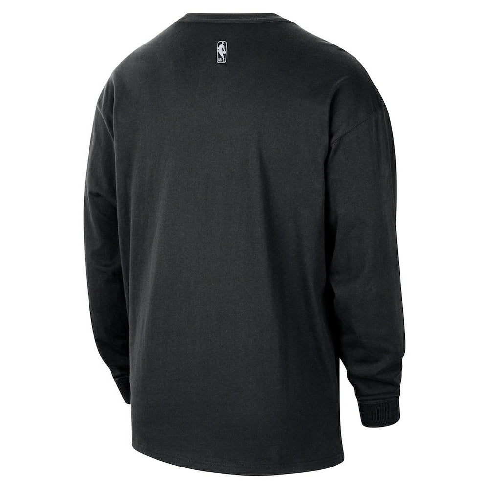 Black Brooklyn Nets 2025/26 City Edition Remix Essential Logo Long Sleeve T-Shirt | NBA