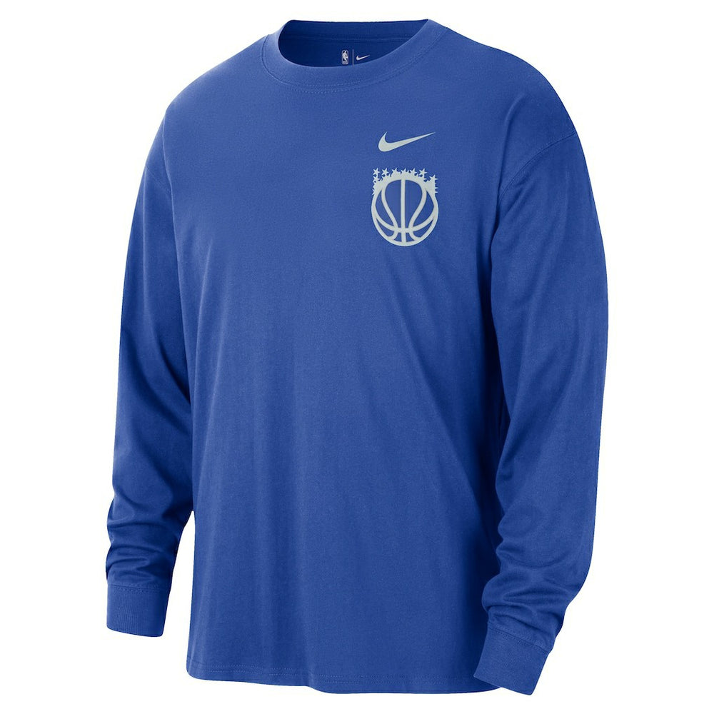Blue Orlando Magic 2025/26 City Edition Remix Essential Logo Long Sleeve T-Shirt | NBA