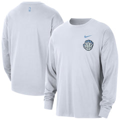 White Memphis Grizzlies 2025/26 City Edition Remix Essential Logo Long Sleeve T-Shirt | NBA