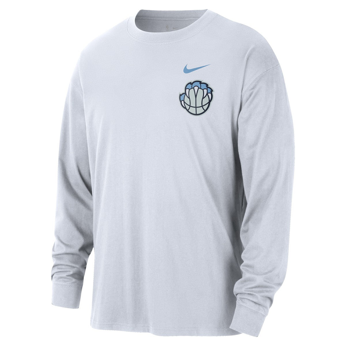 White Memphis Grizzlies 2025/26 City Edition Remix Essential Logo Long Sleeve T-Shirt | NBA