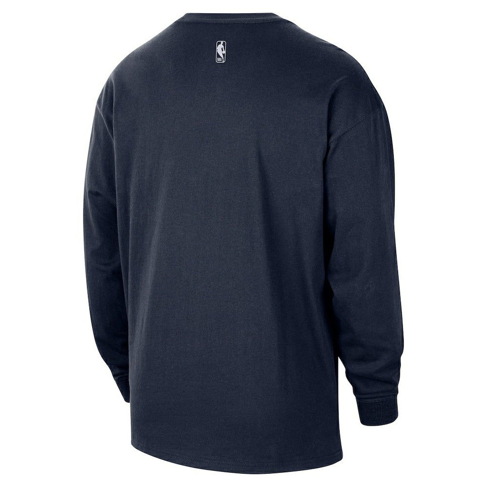 Navy Oklahoma City Thunder 2025/26 City Edition Remix Essential Logo Long Sleeve T-Shirt | NBA