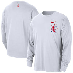 White Houston Rockets 2025/26 City Edition Remix Essential Logo Long Sleeve T-Shirt sale | NBA