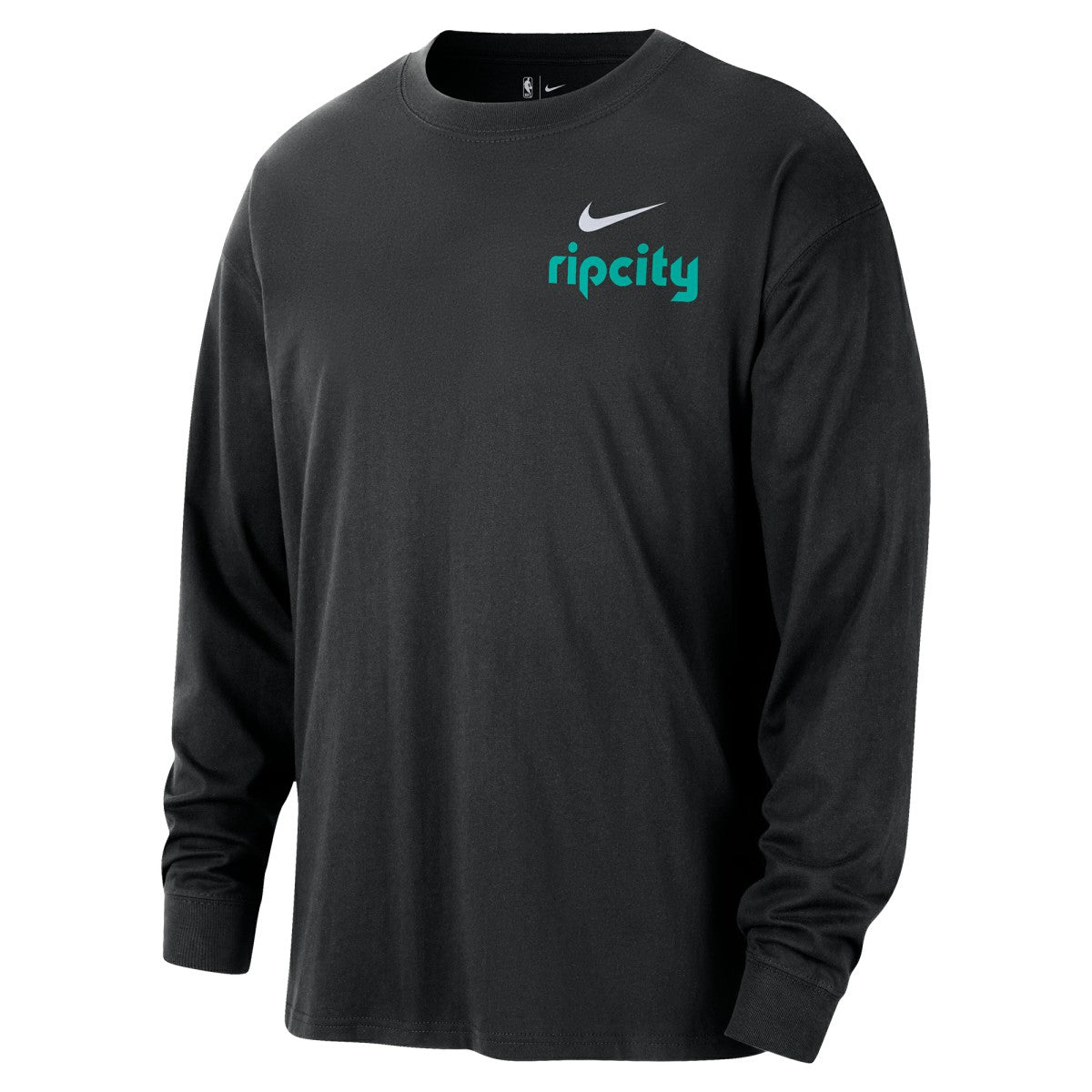 Black Portland Trail Blazers 2025/26 City Edition Remix Essential Logo Long Sleeve T-Shirt | NBA