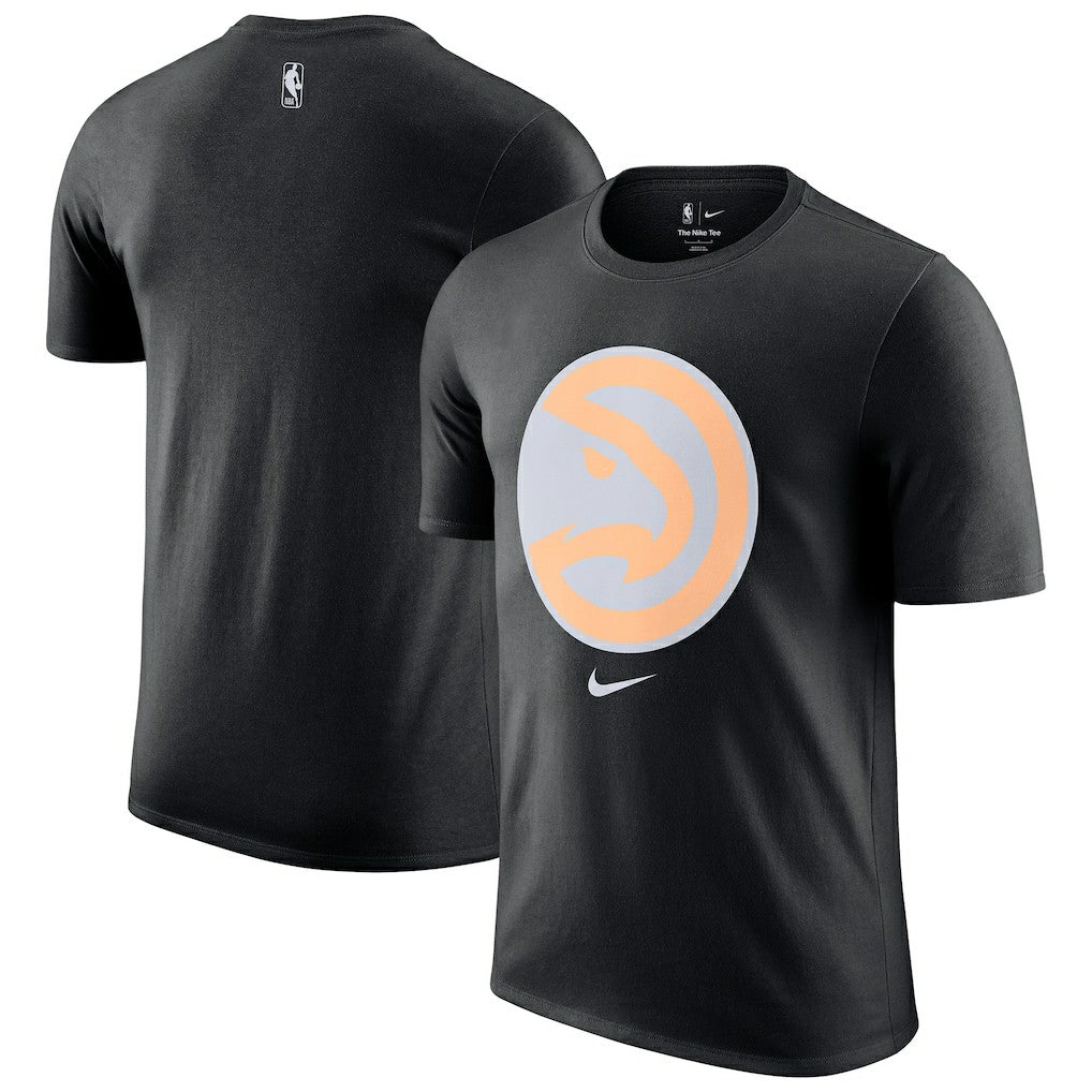 Black Atlanta Hawks 2025/26 City Edition Remix Essential Logo T-Shirt | NBA