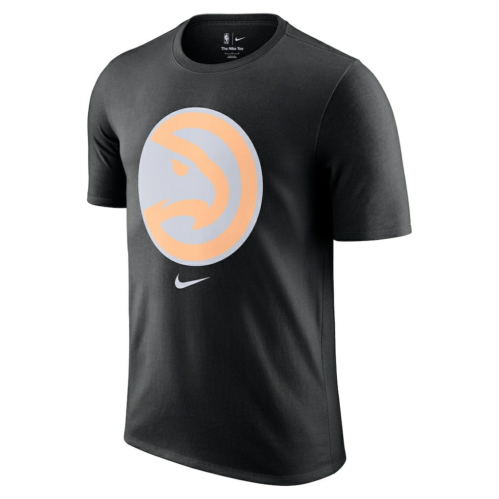 Black Atlanta Hawks 2025/26 City Edition Remix Essential Logo T-Shirt | NBA