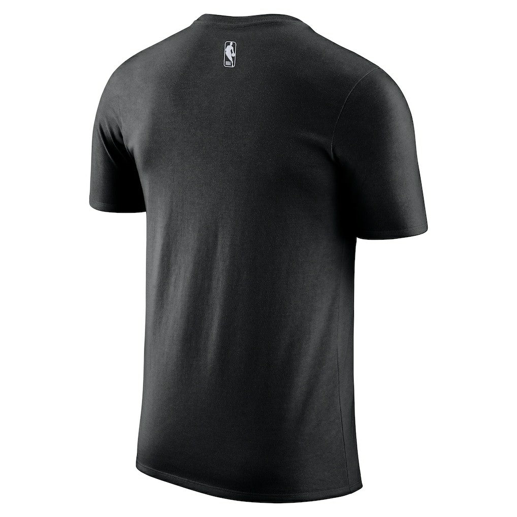 Black Brooklyn Nets 2025/26 City Edition Remix Essential Logo T-Shirt | NBA
