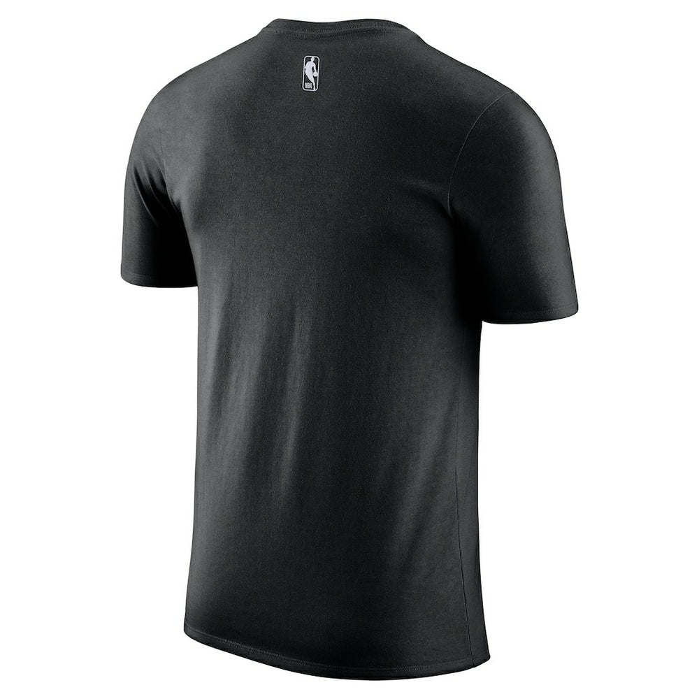 Black Brooklyn Nets 2025/26 City Edition Remix Essential Logo T-Shirt | NBA