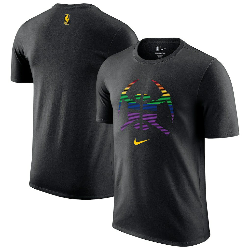 Black Denver Nuggets 2025/26 City Edition Remix Essential Logo T-Shirt sale | NBA