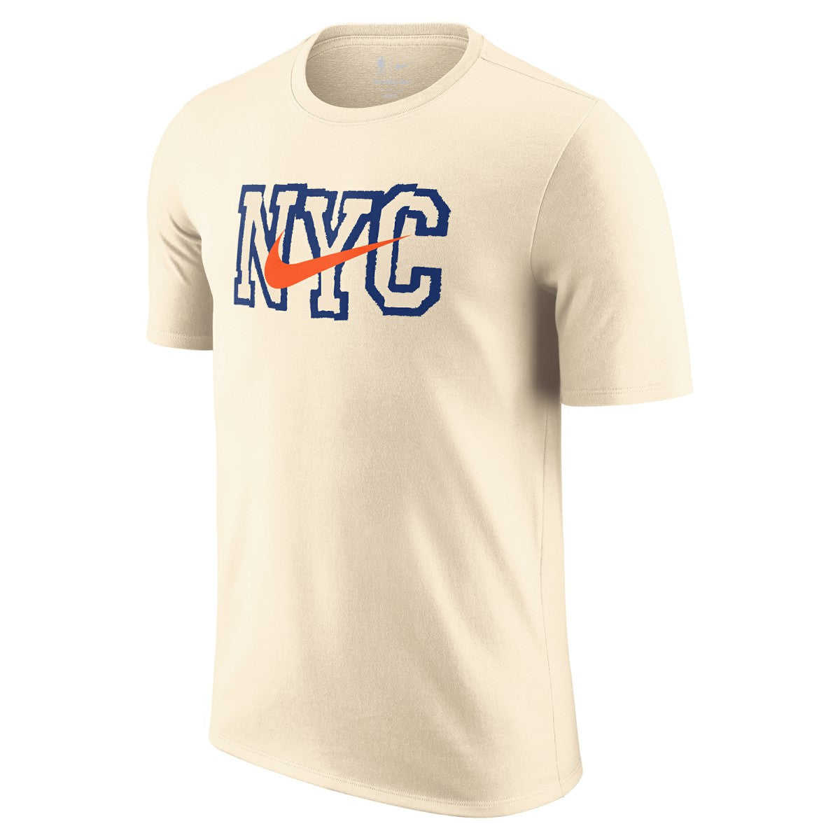 Natural New York Knicks 2025/26 City Edition Remix Essential Logo T-Shirt | NBA