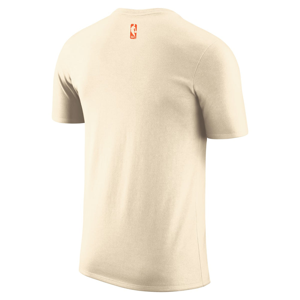 Natural New York Knicks 2025/26 City Edition Remix Essential Logo T-Shirt | NBA