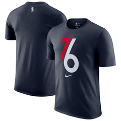 Navy Philadelphia 76ers 2025/26 City Edition Remix Essential Logo T-Shirt | NBA