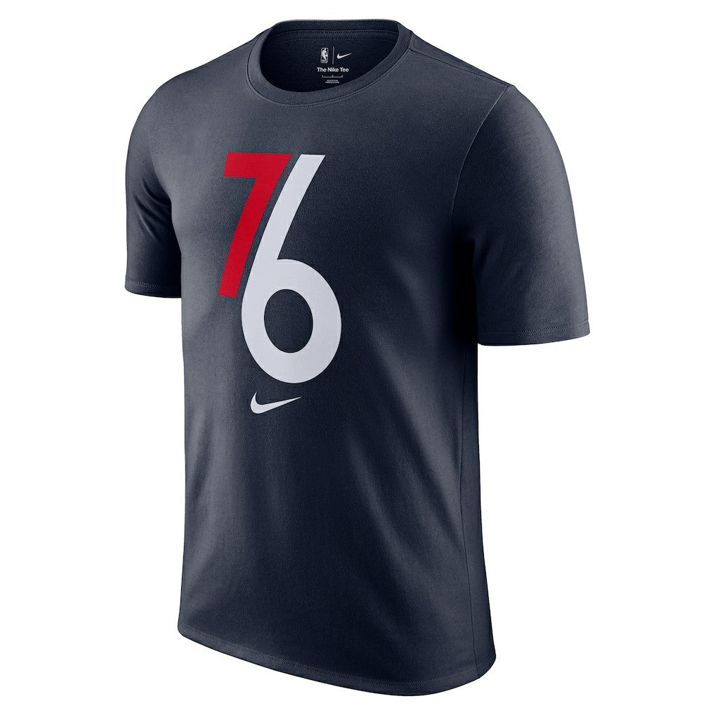Navy Philadelphia 76ers 2025/26 City Edition Remix Essential Logo T-Shirt | NBA