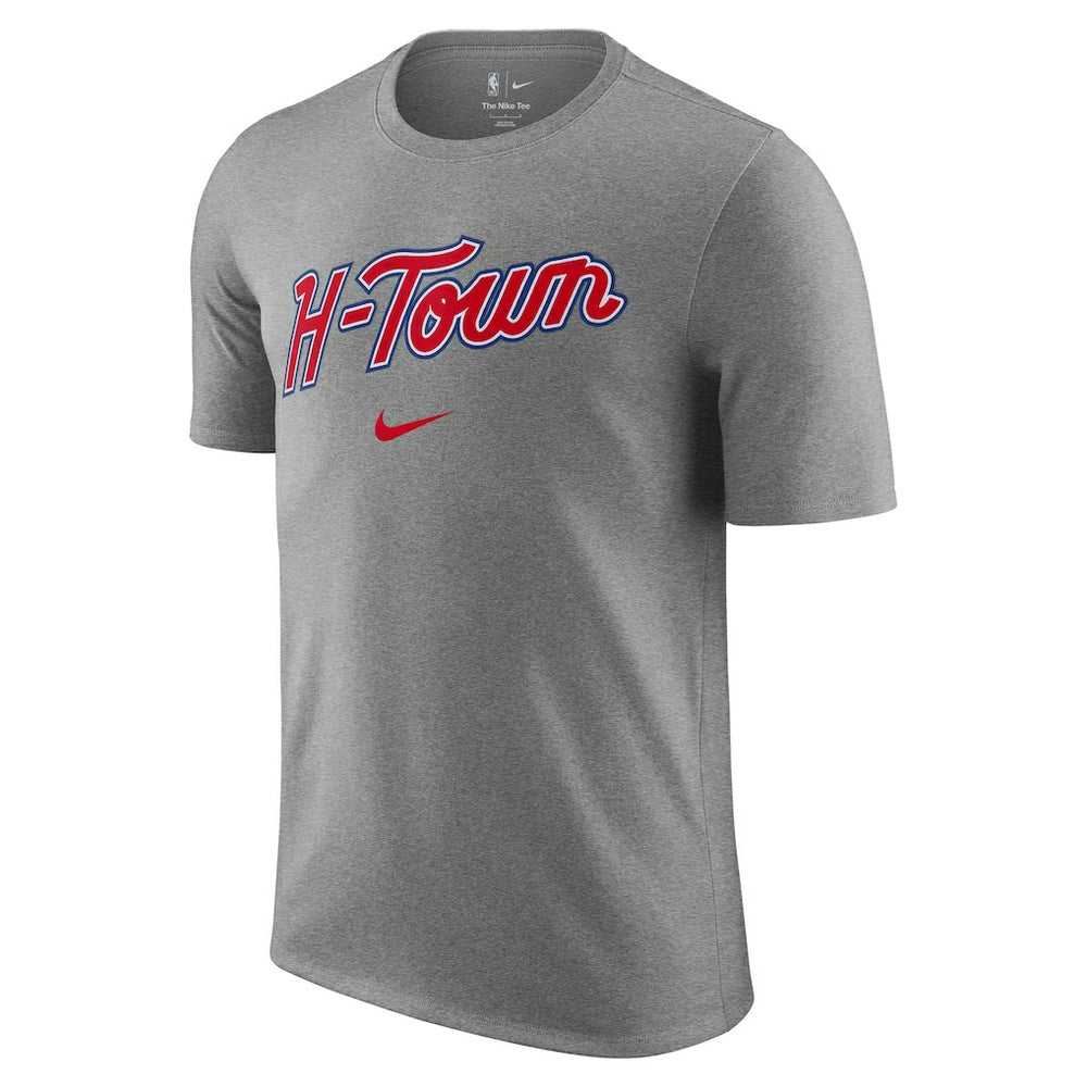 Heather Gray Houston Rockets 2025/26 City Edition Remix Essential Logo T-Shirt | NBA