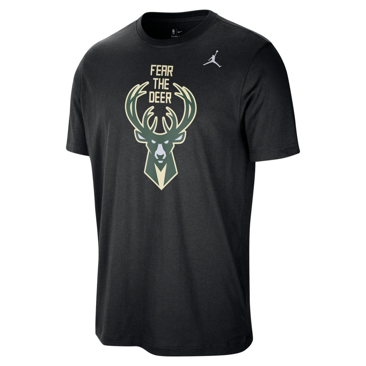 Black Milwaukee Bucks Jordan Brand Statement Edition Essential T-Shirt | NBA