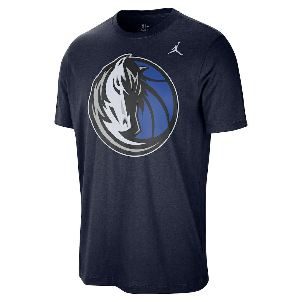 Navy Dallas Mavericks Jordan Brand Statement Edition Essential T-Shirt sale | NBA