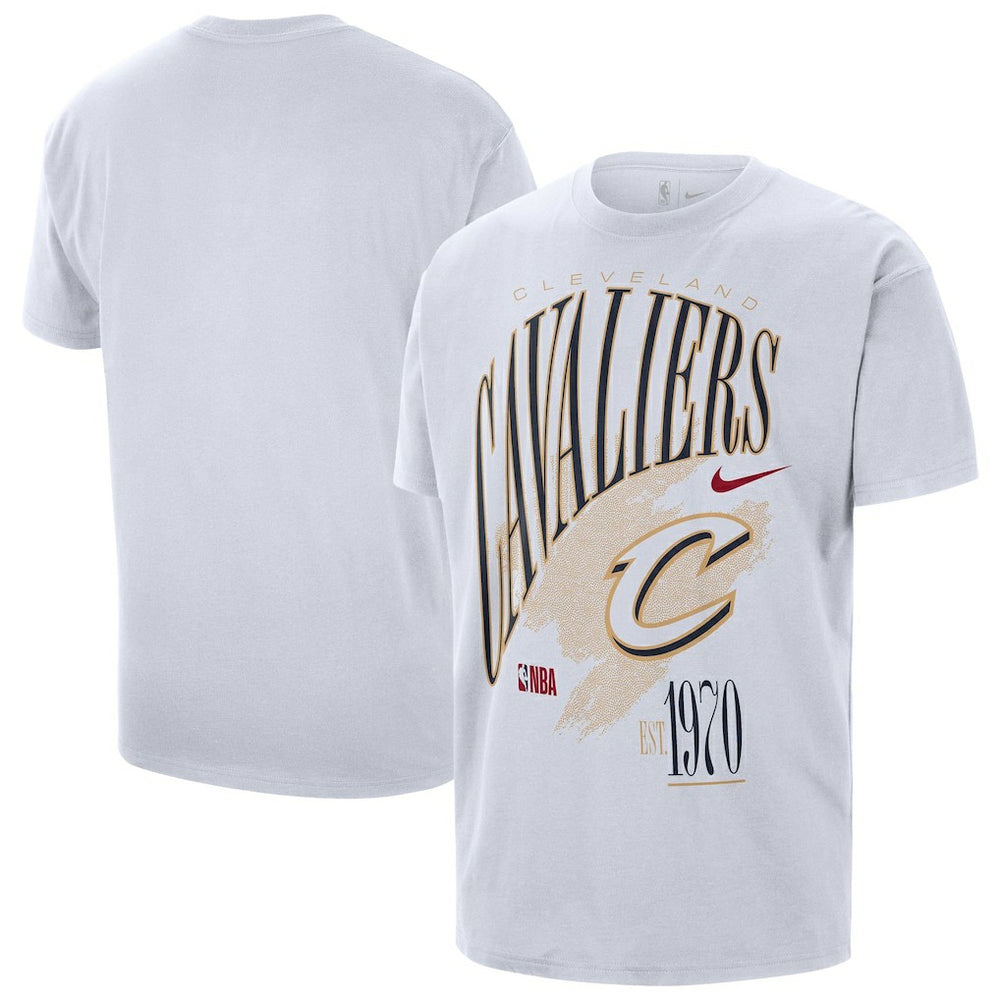 White Cleveland Cavaliers Unisex Classic Edition Hardwood Classics Vintage T-Shirt sale | NBA