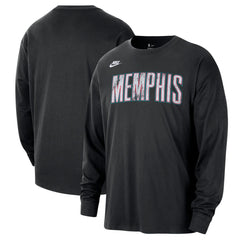 Black Memphis Grizzlies Unisex Classic Edition Hardwood Classics Essential Logo Long Sleeve T-Shirt | NBA