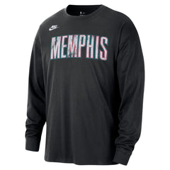Black Memphis Grizzlies Unisex Classic Edition Hardwood Classics Essential Logo Long Sleeve T-Shirt | NBA