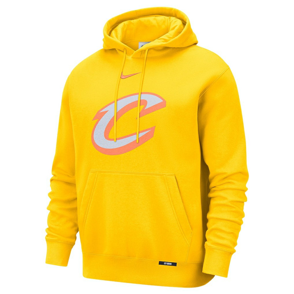 Yellow Cleveland Cavaliers 2025/26 City Edition Essential Logo Remix Hoodie sale | NBA