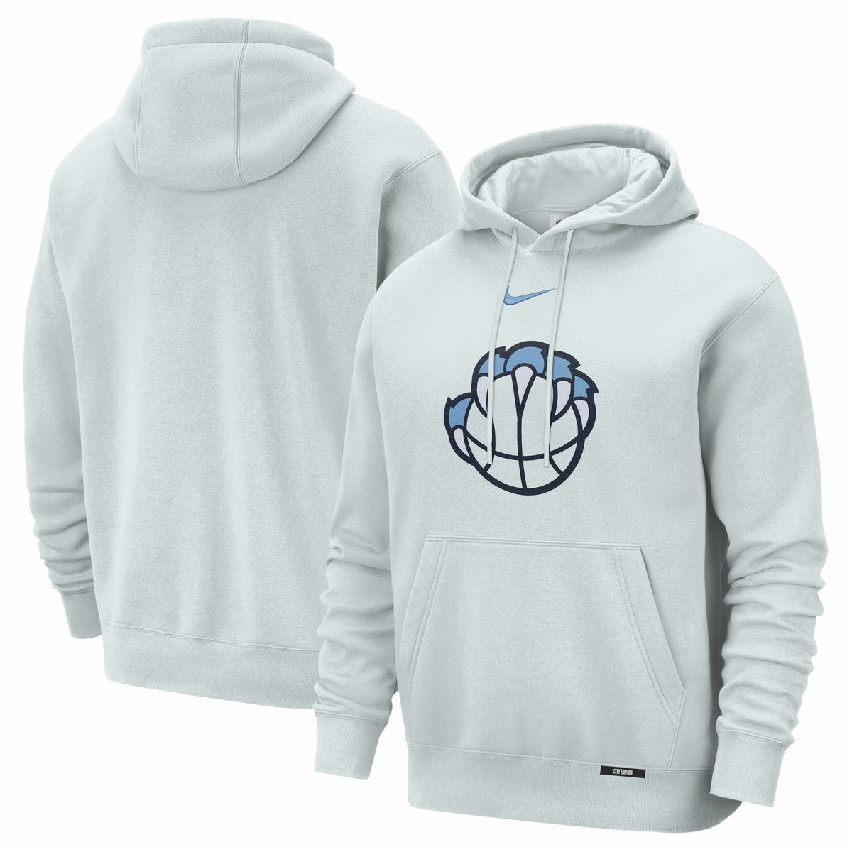 Silver Memphis Grizzlies 2025/26 City Edition Essential Logo Remix Hoodie | NBA