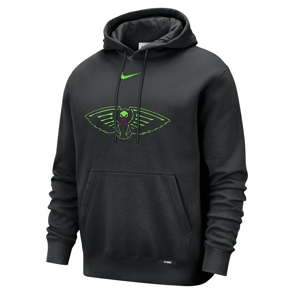 Black New Orleans Pelicans 2025/26 City Edition Essential Logo Remix Hoodie | NBA