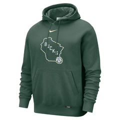 Hunter Green Milwaukee Bucks 2025/26 City Edition Essential Logo Remix Hoodie | NBA