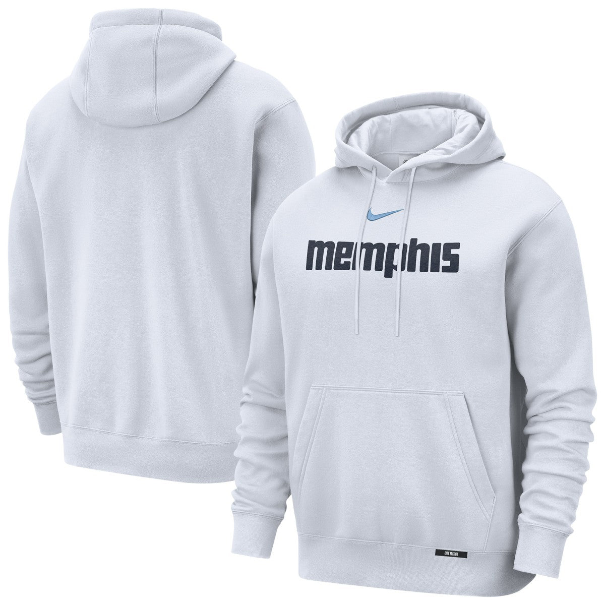 White Memphis Grizzlies 2025/26 City Edition Essential Remix Club Hoodie | NBA
