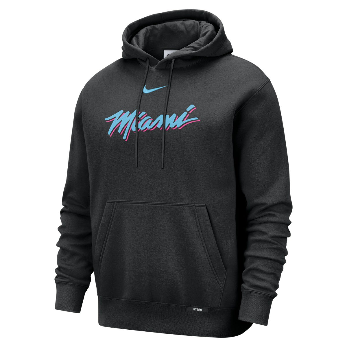 Black Miami Heat 2025/26 City Edition Essential Remix Club Hoodie | NBA