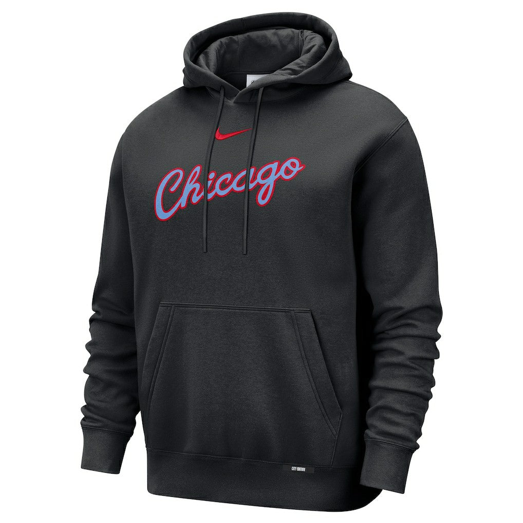 Black Chicago Bulls 2025/26 City Edition Essential Remix Club Hoodie sale | NBA