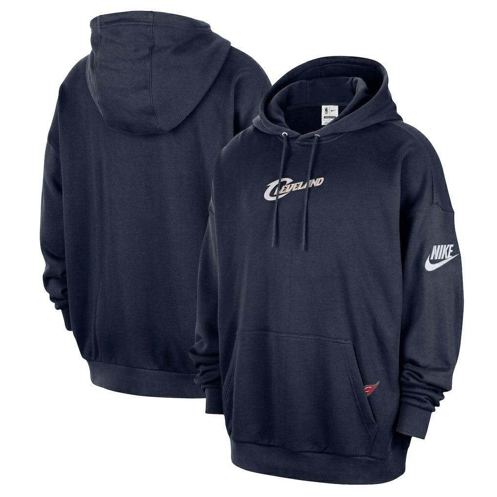 Navy Cleveland Cavaliers Classic Edition Hardwood Classics Premium Club Heavyweight Fleece Hoodie sale | NBA
