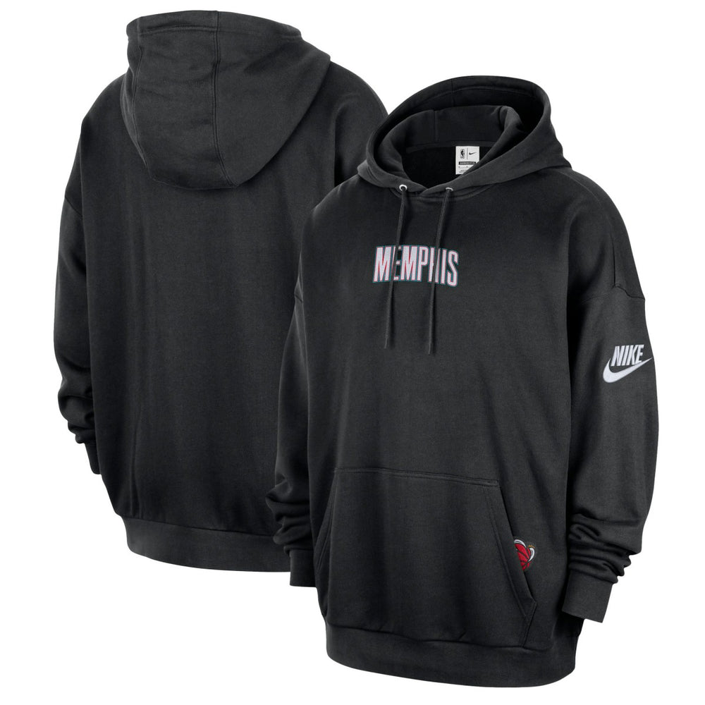 Black Memphis Grizzlies Classic Edition Hardwood Classics Premium Club Heavyweight Fleece Hoodie | NBA