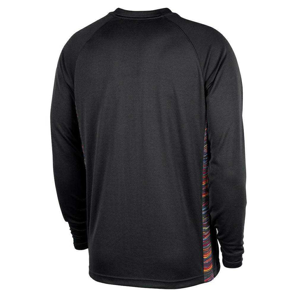 Black Brooklyn Nets 2025/26 City Edition Authentic Pregame Dri-FIT Long Sleeve Shooting T-Shirt | NBA