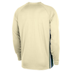 Cream Milwaukee Bucks 2025/26 City Edition Authentic Pregame Dri-FIT Long Sleeve Shooting T-Shirt | NBA