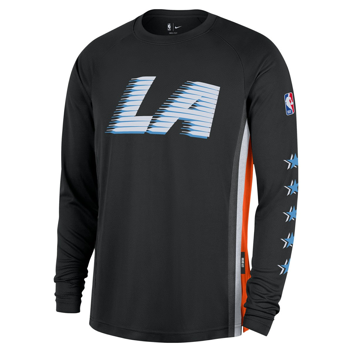 Black LA Clippers 2025/26 City Edition Authentic Pregame Dri-FIT Long Sleeve Shooting T-Shirt | NBA