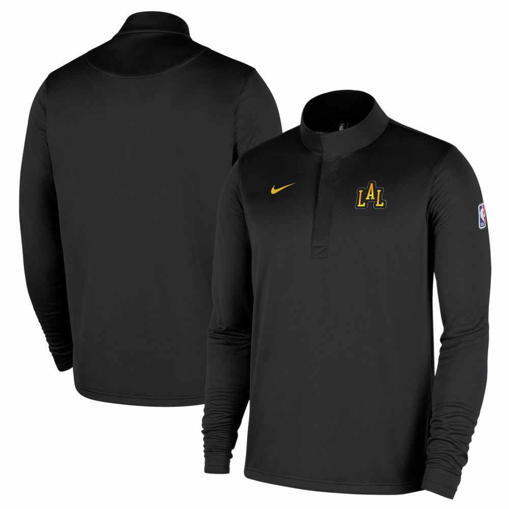 Black Los Angeles Lakers 2025/26 City Edition Remix Authentic Coaches Dri-FIT Half-Zip Pullover | NBA