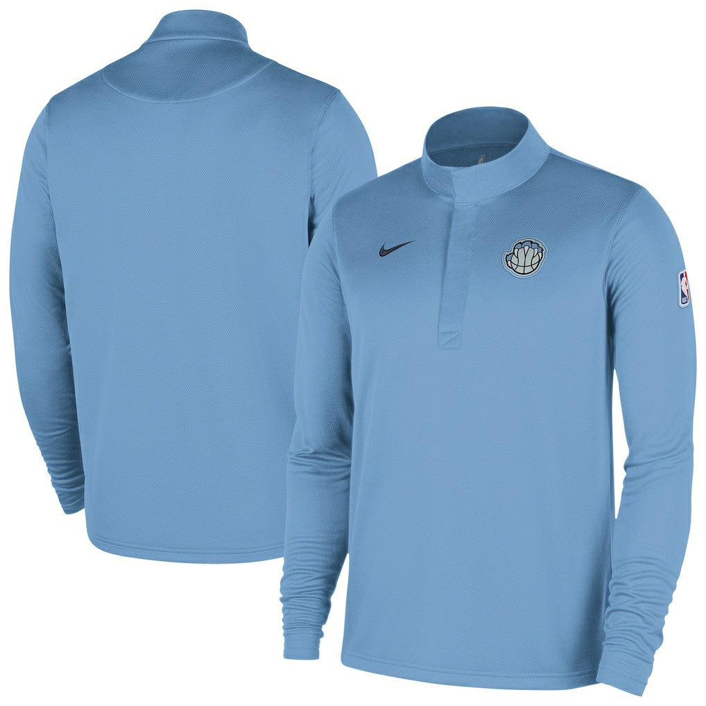 Light Blue Memphis Grizzlies 2025/26 City Edition Remix Authentic Coaches Dri-FIT Half-Zip Top | NBA
