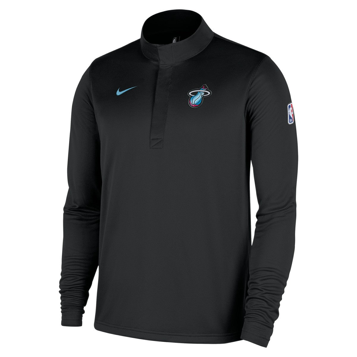 Black Miami Heat 2025/26 City Edition Remix Authentic Coaches Dri-FIT Half-Zip Top | NBA