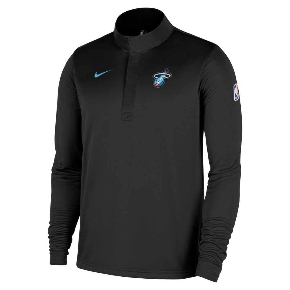 Black Miami Heat 2025/26 City Edition Remix Authentic Coaches Dri-FIT Half-Zip Top | NBA